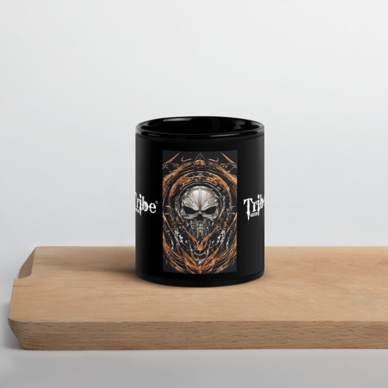 Black Glossy Mug - sKULL - Image 2