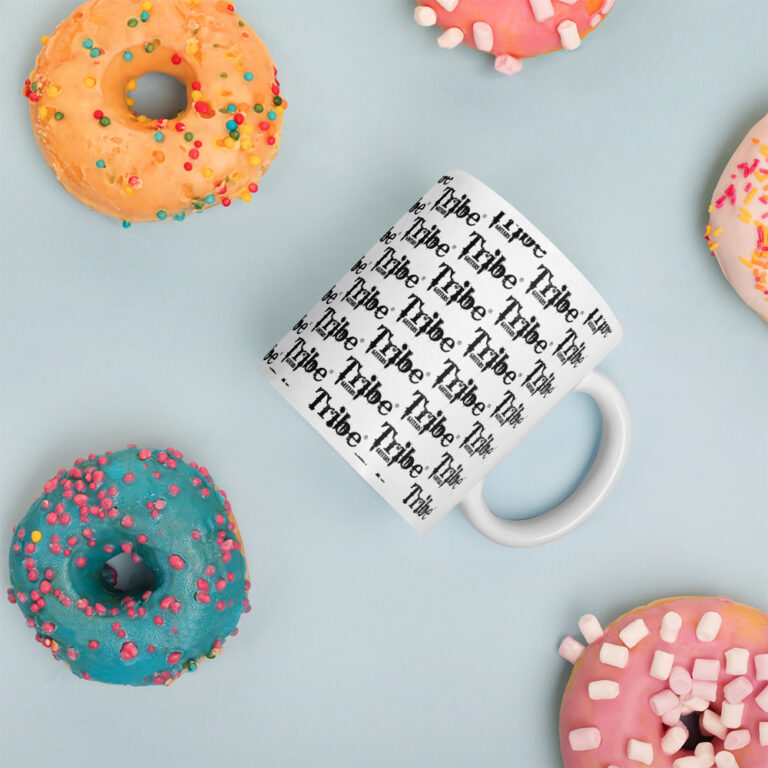 White glossy mug
